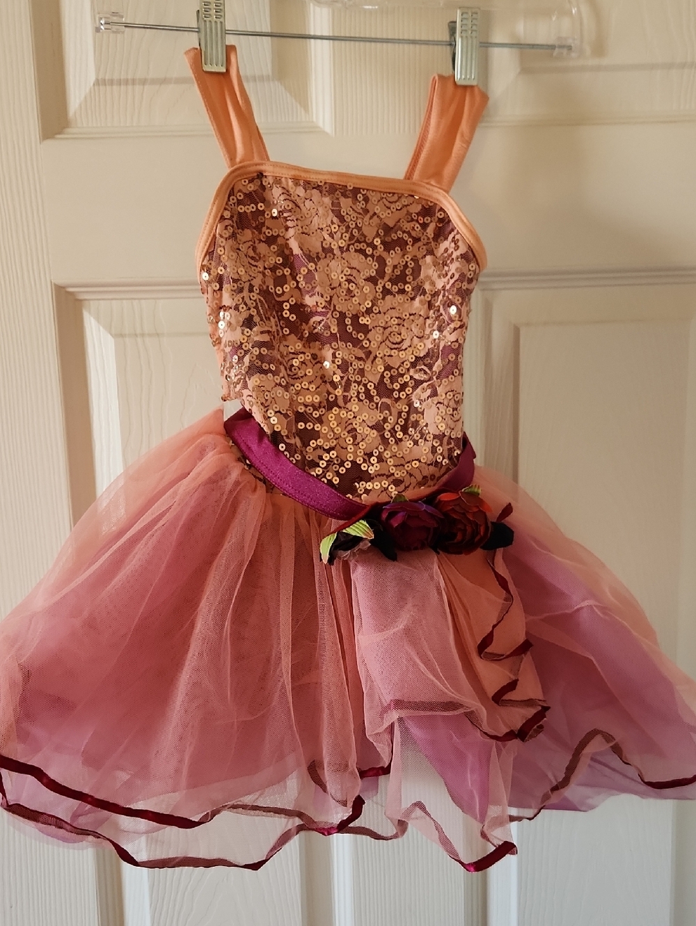 Weissman Rose Pink Sequin Tulle Dance Costume